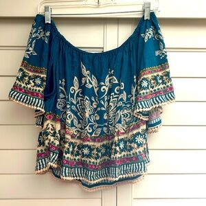 Natural Life cropped midi blouse size L